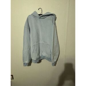 NWOT Unbranded Women's Medium Acid Wash Blue Pullover Sweatshirt Hoodie